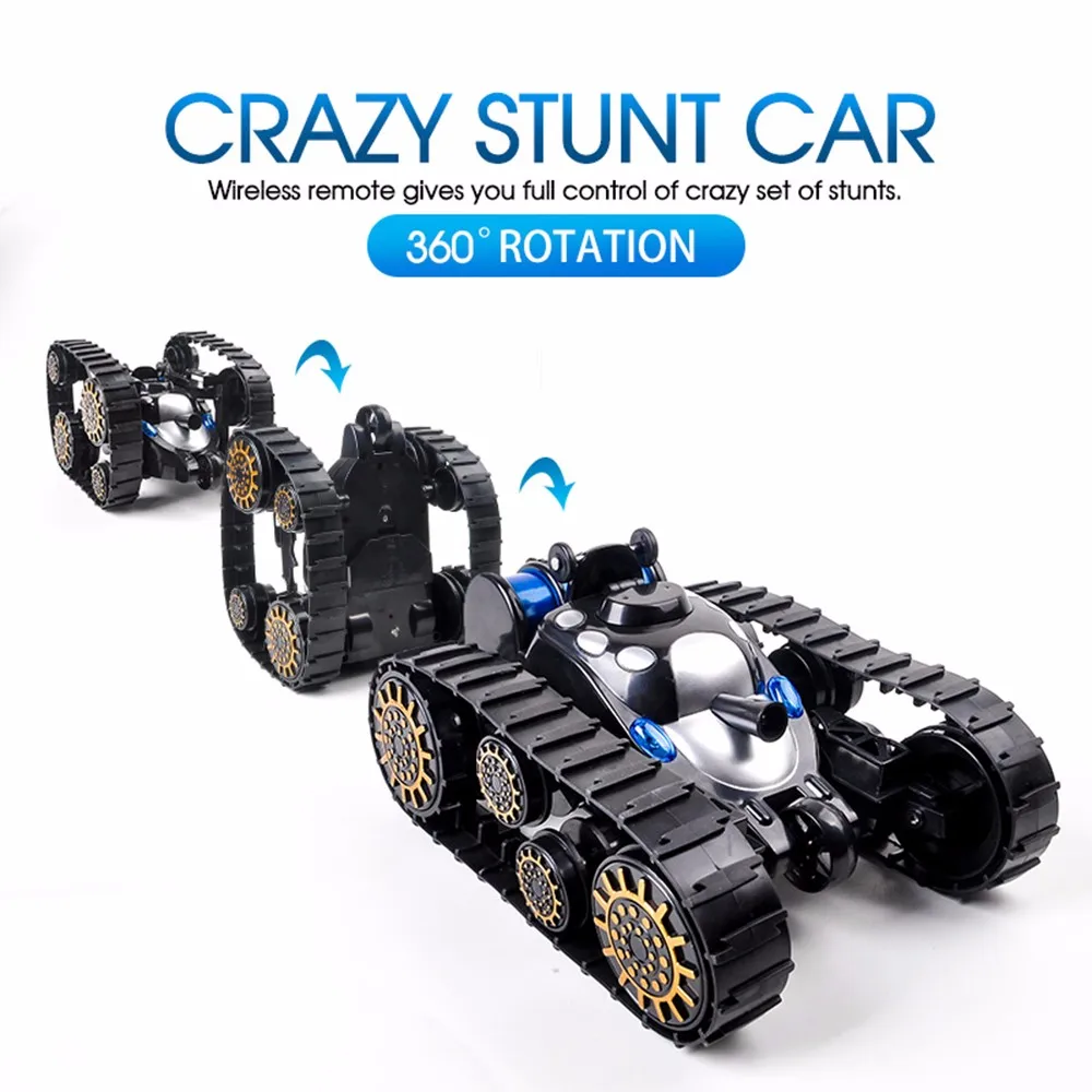 360 Новый 2018 вращение rc Танк со светодио дный пульт дистанционного управления
