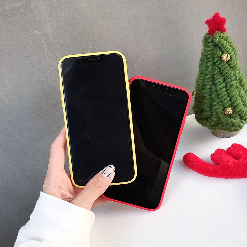 Мультяшный Рождественский чехол для iphone 11 pro max 2019 XR XS Max Санта Клаус Лось