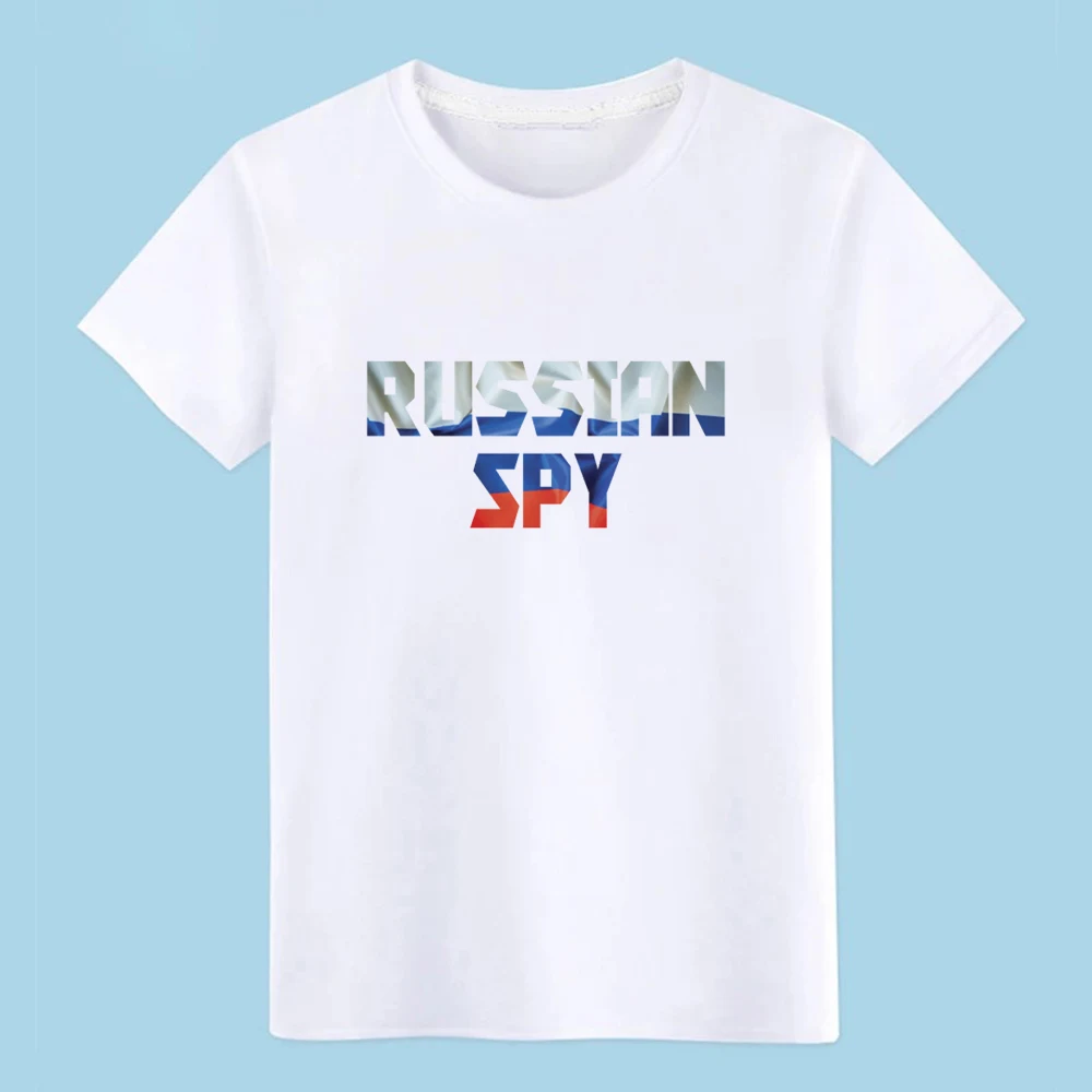 Футболка с надписью easy funny hall oween хлопковая буквами Трамп и Путиным европейские