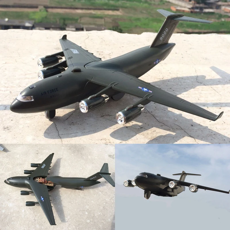 Модель самолета из сплава с подсветкой модель 1/48 C17|Вертолеты самолеты корабли