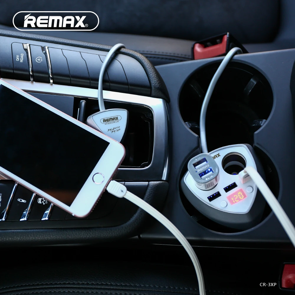 Remax 3.4A Смарт автомобильное зарядное устройство и адаптер для прикуривателя с