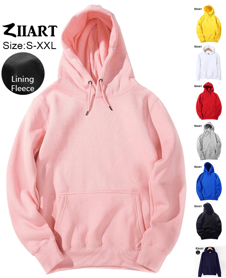 Женская флисовая толстовка ZIIART розовая красная белая желтая темно синяя черная