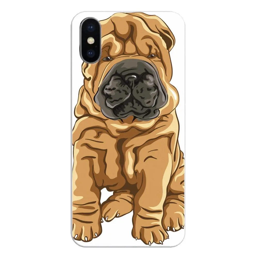 Мягкий силиконовый чехол для iPod Touch iPhone 4 4S 5 5S 5C SE 6 6S 7 8 X XR XS Plus MAX Canvas Art Shar Pei Best Guard Dogs