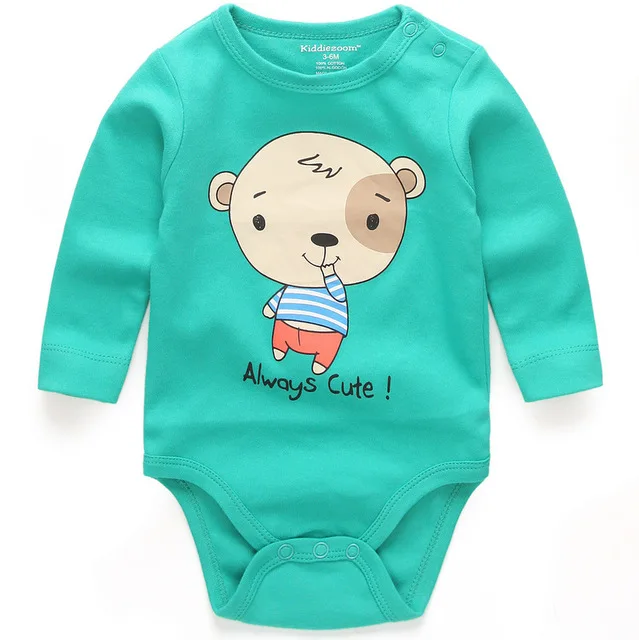 2 шт./лот детский комбинезон высокого качества из 100% хлопка с круглым вырезом и