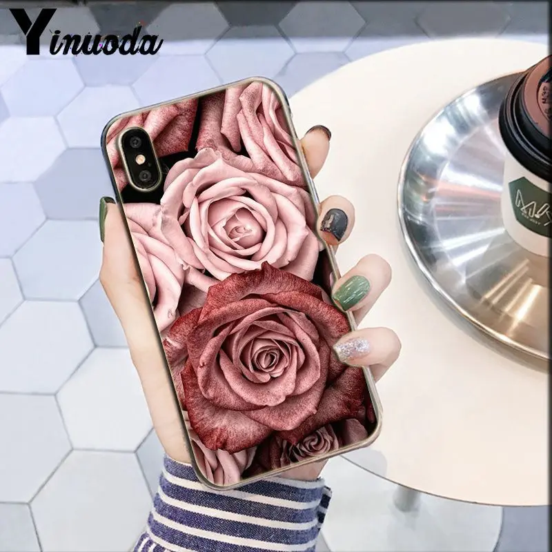 Yinuoda карамельный цвет с принтом листьев Модный чехол для телефона для iPhone X XS MAX 6 6s 7 7plus 8 8Plus 5 5S SE XR
