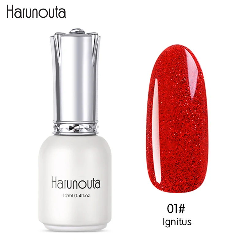 Ignitus Harunouta 12 мл однотонная одежда личная гигиена Красный Фиолетовый Блеск Звездное платины краски стойкий гель для ногтей дизайн ногтей гель Лаки - Цвет: Ignitus
