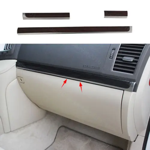 

3x Wood Grain For Toyota Land Cruiser 08-2017 Front Dashboard Stripe Cover Trim