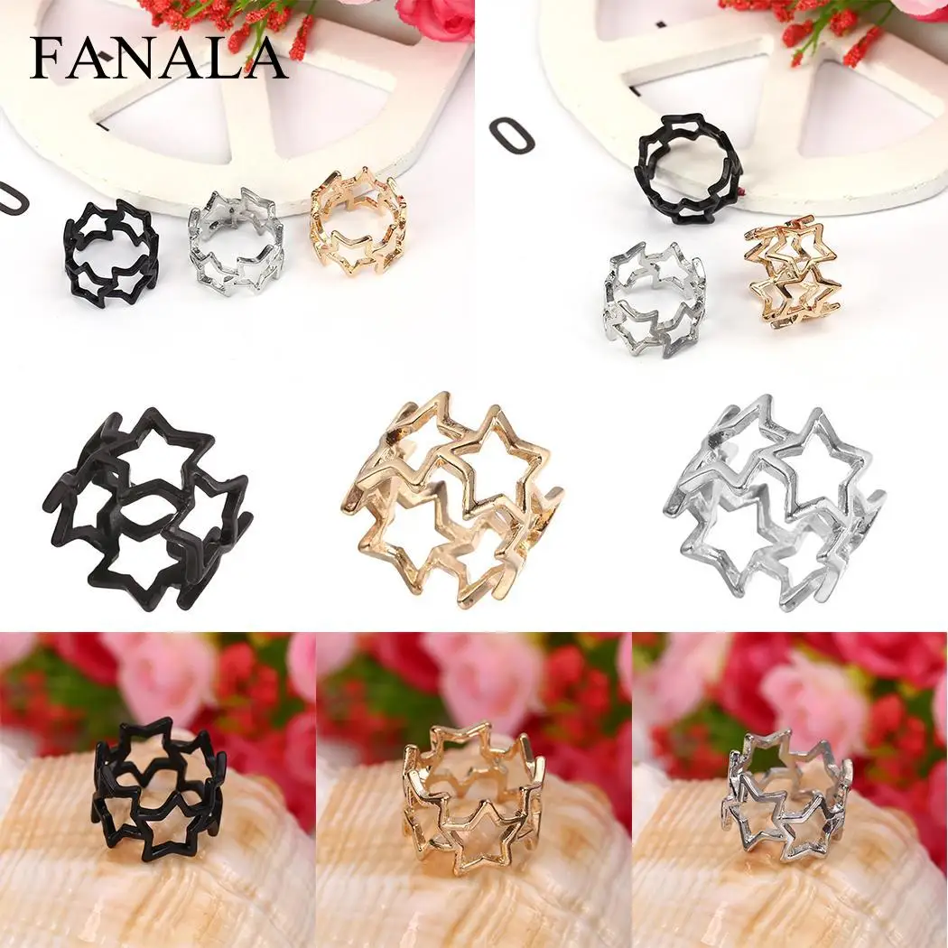 Finger Casual Hollow Out Five-Pointed Star Ring Index Women | Украшения и аксессуары