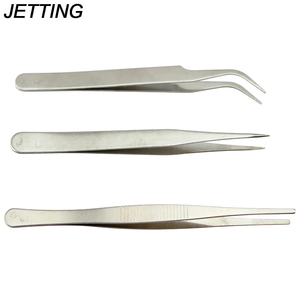

3pcs/lot Repair Precision Assembly Set Tool Stainless Steel Electronic Tweezers Wholesale low price