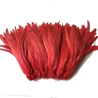 factory wholesale 500pieceslot 35 40cm14 16inch length top quality red dyed rooster tail feathers