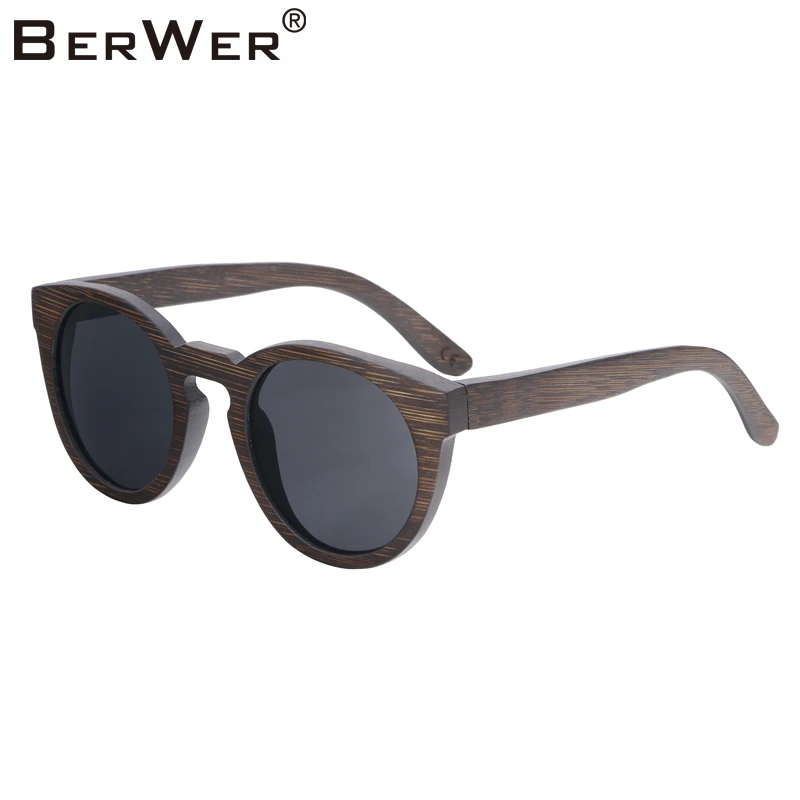 BerWer 2020 новый продукт деревянные солнцезащитные очки для женщин/мужчин круглые