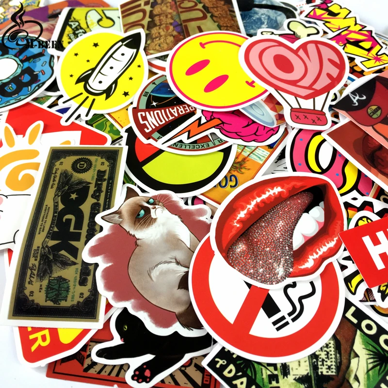 100 шт./упак. не повторяя граффити наклейки в ретро стиле с проектом &quotмаленький