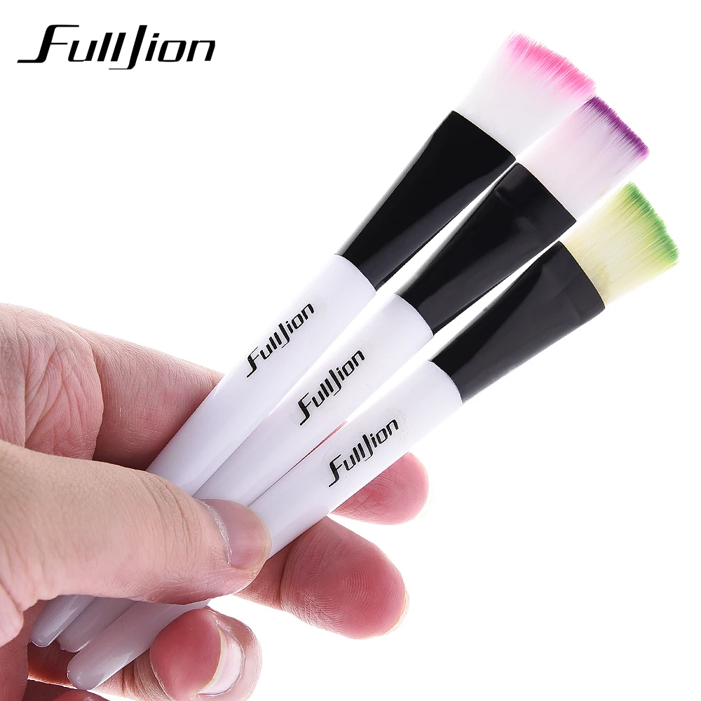 Fulljion 1 шт. кисть для маски для лица кисти для макияжа плоские портативные BB крем для пудры основа для макияжа красневые Кисти Набор инструментов случайный цвет