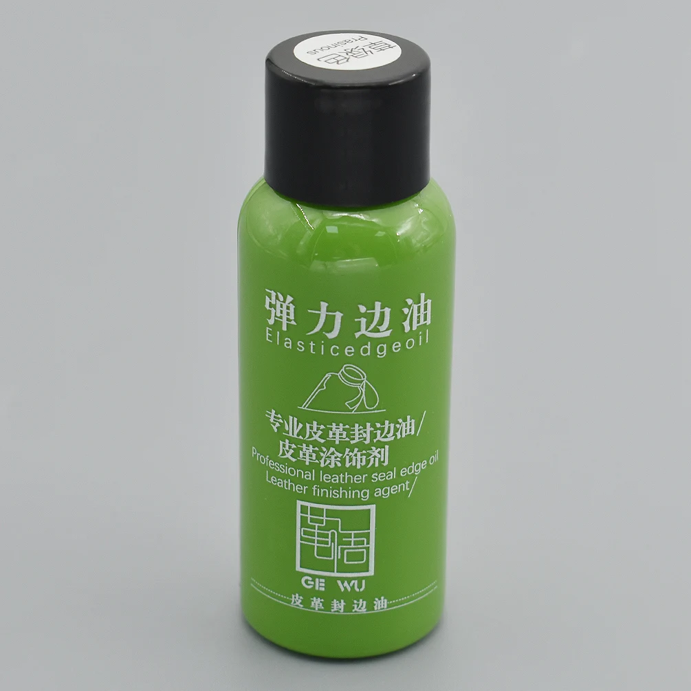 Grass green 30ML 20 Colors DIY Leather Edge Paint Oil Dye Highlights Professional Paint Leather Craft Liquid Art Supplies - Цвет: Grass green