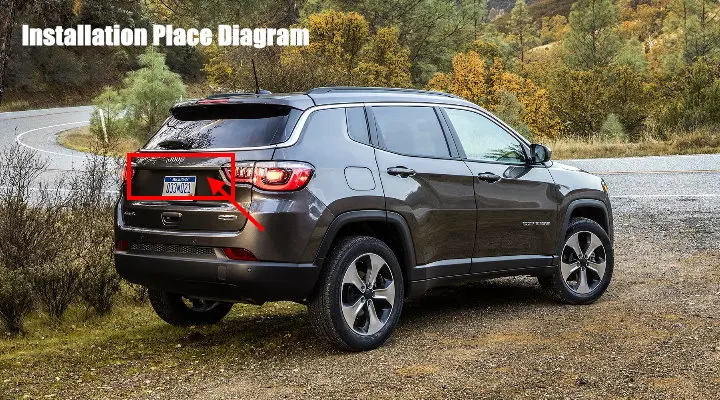 Автомобильная камера заднего вида для Jeep Compass MP1552 ручка багажника/камера заднего вида
