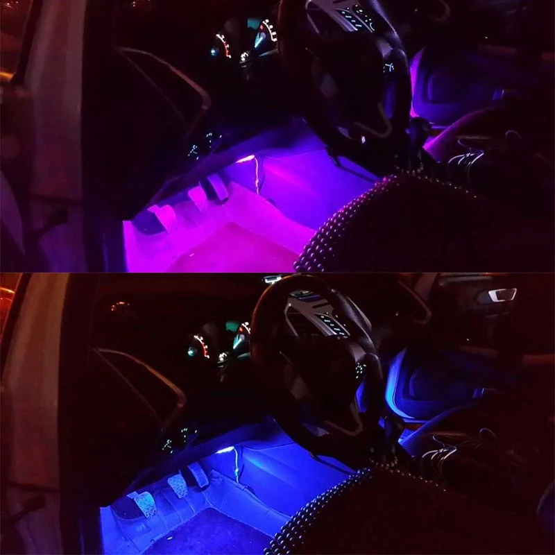 Светодиодные ленты света RGB для автомобиля 7 цветов стайлинга автомобилей