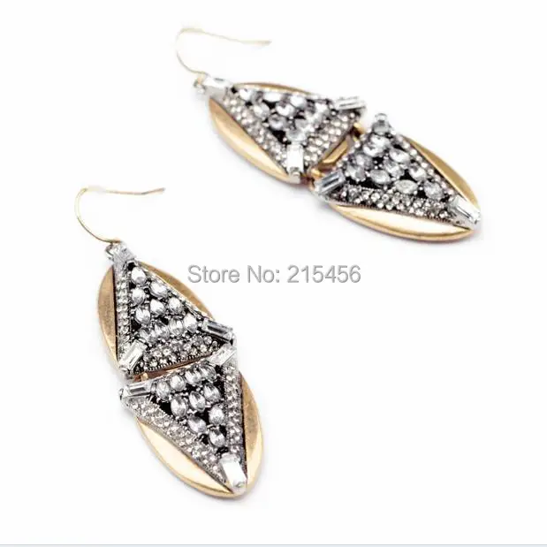 Новые модные дизайнерские серьги новые с треугольным верхом и античным