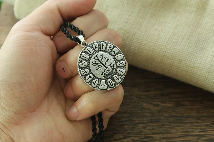 Lanseis 1 шт. Yggdrasil ожерелье с дизайном «Руна» Viking Futhark руны Древо жизни женщины кулон Дракон украшения для души norse письмо World Tree