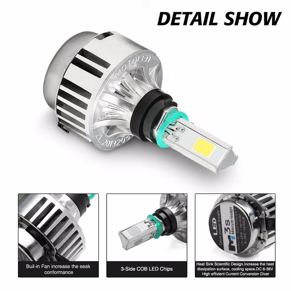 2 * Автомобильные белые 6000K 32 Вт фары дальнего/ближнего света H4 P15D BA20D IP67 6-36 в