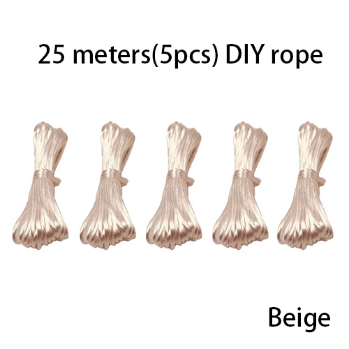 25M(5pcs) beige rope Красочные Силиконовые персонализированные буквы соска зажимы забавные Chupetero цепи для кормления малышей жевательные игрушки зажимы BPA бесплатно - Цвет: 25M(5pcs) beige rope