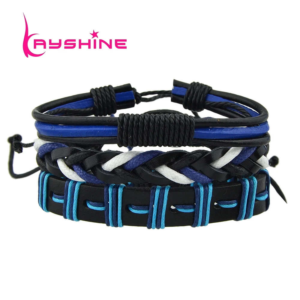 Kayshine комплект из 3 предметов цвет: черный синий мульти Слои веревку цепи с