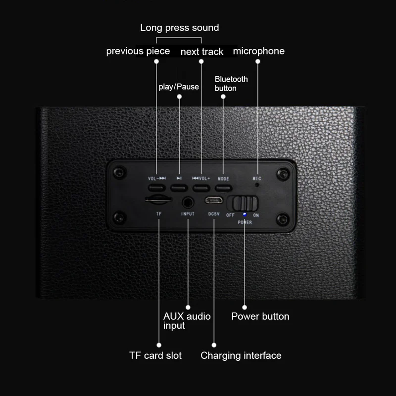 Портативный hifi беспроводной Bluetooth динамик деревянный бас Altavoz TF FM радио Caixa де сом Саундбар с микрофоном для телефона ПК