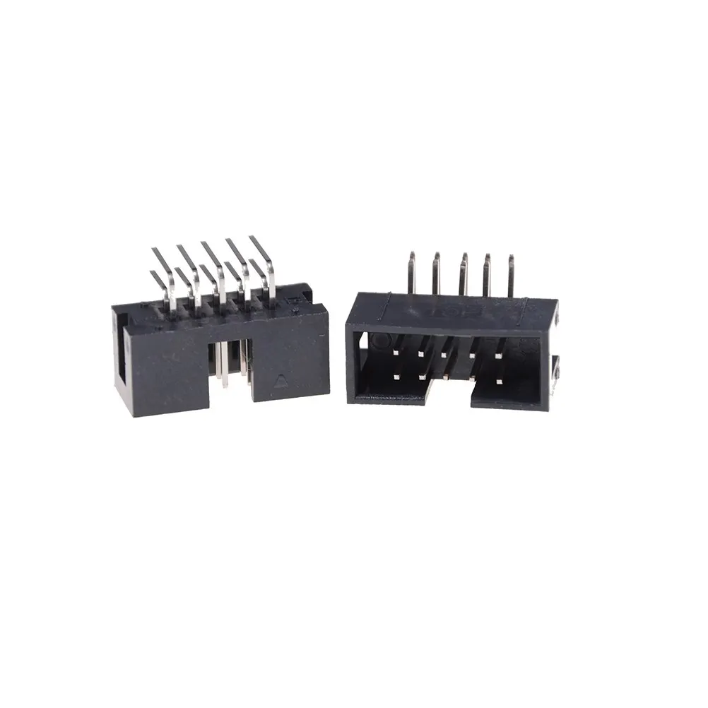 10 шт./лот DC3 штырьков 2x5Pin двухрядный шаг 2 54 мм двустворчатый прямой штырь папа IDC