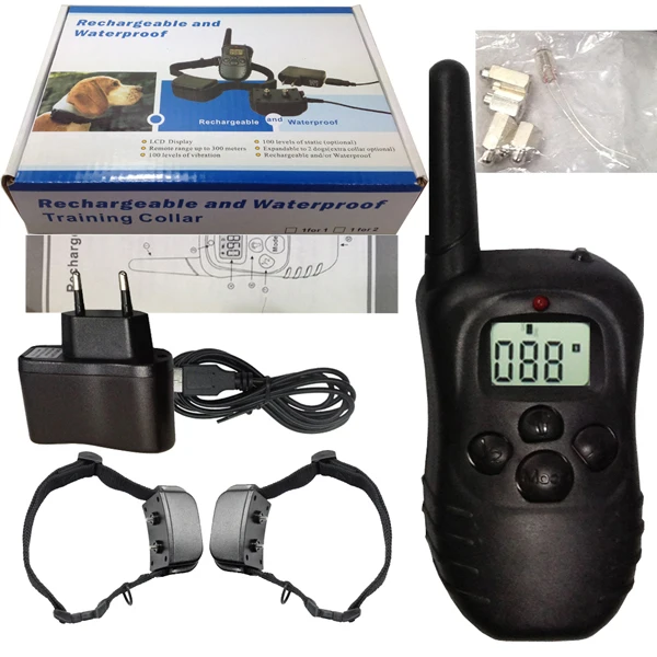 Тренировочный ошейник для собак перезаряжаемый водонепроницаемый с ЖК дисплеем
