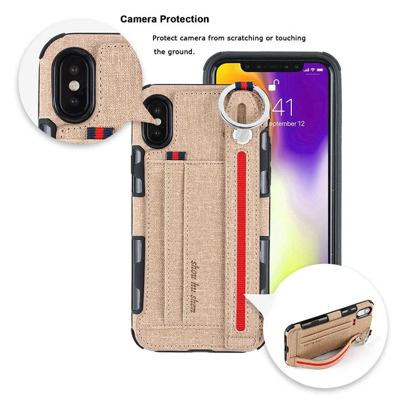 Джинсовый браслет из искусственной кожи чехол для iPhone X XS MAX XR 6 6s 7 8 Plus