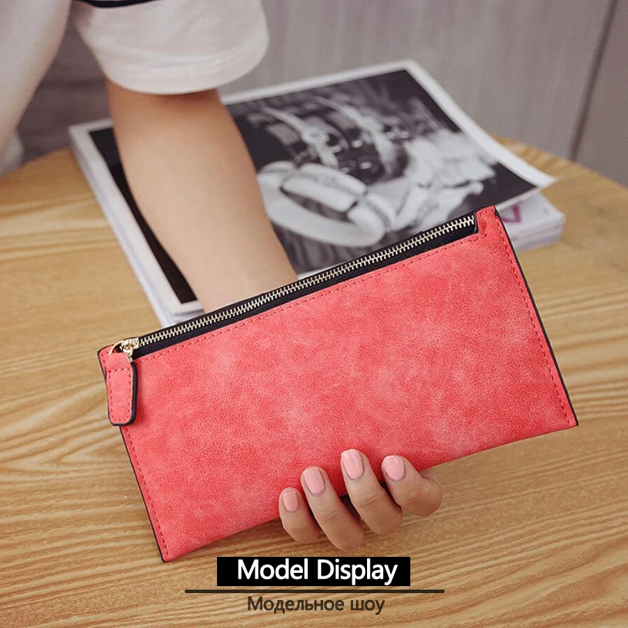 TANGYUE Women's Wallet Leather Ultra Thin Small Mini Long Vintage Women Purse Clutch Female Slim Single Layer portomonee | Багаж и