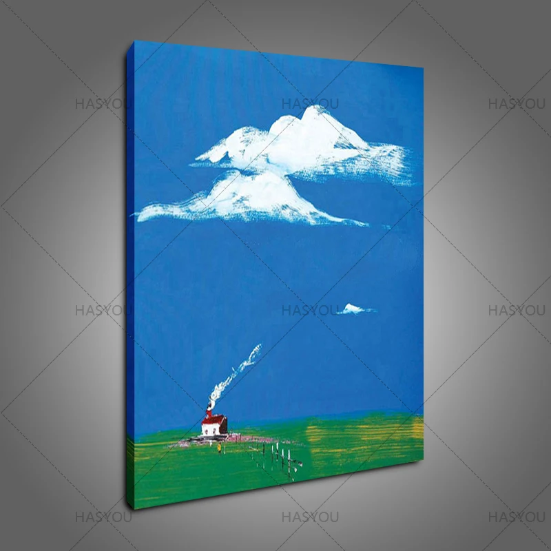 hot Sale Hand Painted Modern Oil Painting On Canvas Abstract wall Art Home Dicoration blue sky oil Paintings For Living Roon | Дом и сад