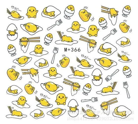 m366 5sheet Последние корейские и корейские Водные Наклейки Детские Мультяшные наклейки для ногтей mayonnaise наклейки для ногтей m362-369 - Цвет: m366 5sheet