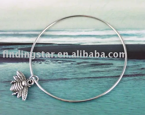 

FREE SHIPPING 20PCS Bee Charm Bangles Bracelets #20196