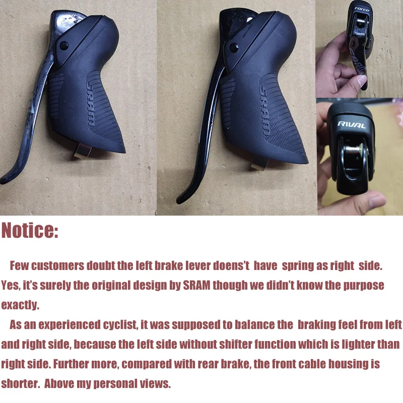 SRAM FORCE 1 Road Bike Shifter Brake ErgoDynamic Mechanical Carbon Shift Brake Lever for Single Chainring Left Side
