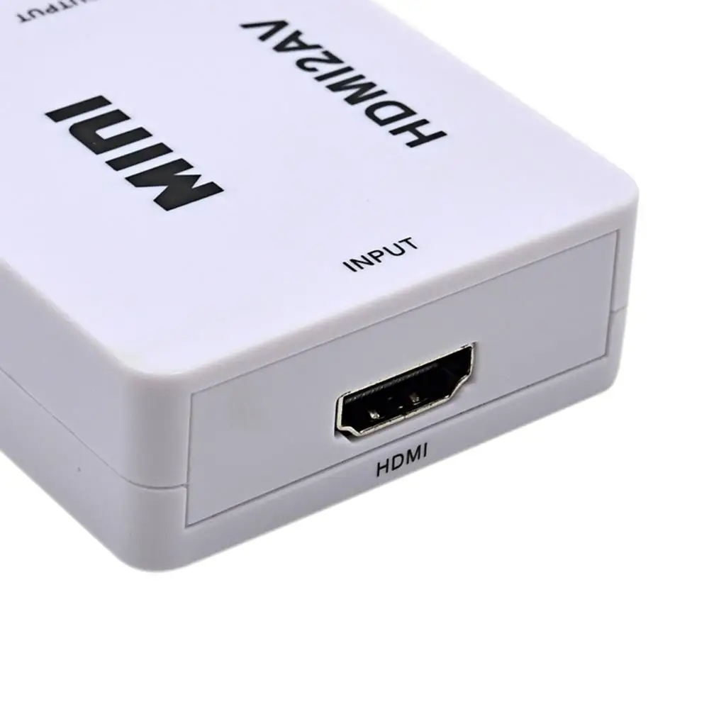 Composite HDMI To RCA AV/CVBS Adapter Support HD 1080P Mini 2AV Video Converter BOX For PC/PS3/VCR/DVD PAL/MTSC |