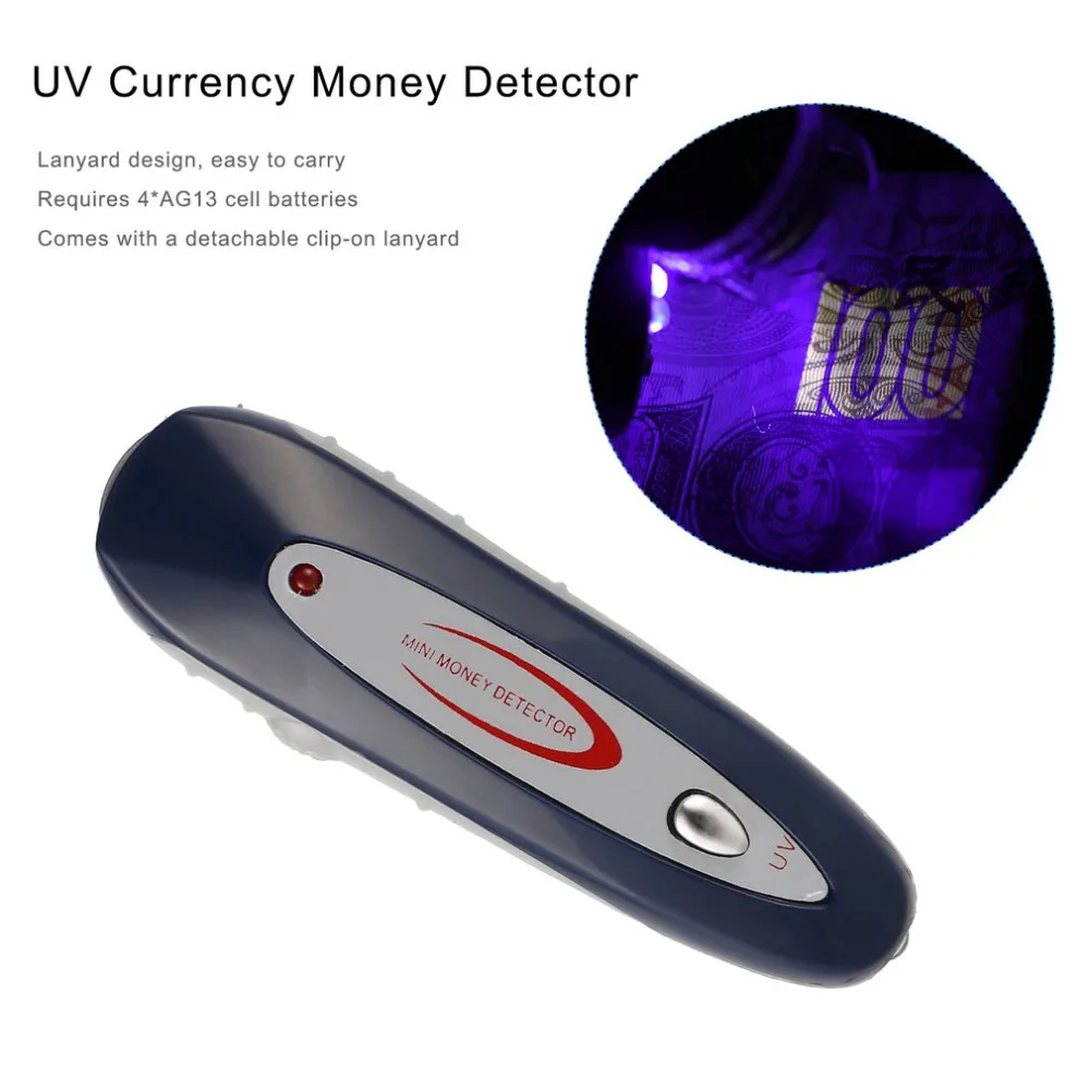 Dropshipping UV Currency Money Note Detector Counterfeit Checker With Lanyard Handheld Portable Led Light Torch | Инструменты