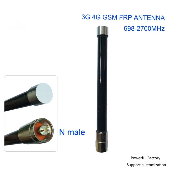 GSM GPRS 2.4G Wifi Omni 4G Fiberglass Antenna  Base Station Outdoor 8dBi N Male