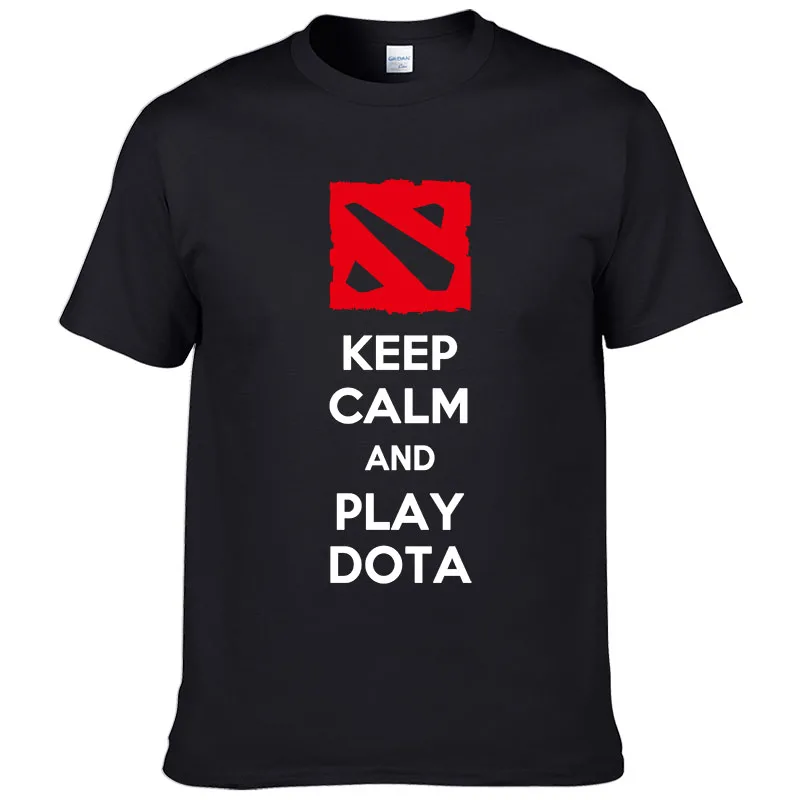 Футболка Defense of the Ancient Мужская футболка DOTA 2 с мультиплеером из хлопка круглым