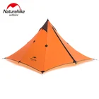 Палатка-пирамида Naturehike на 1 человек, Брезентовая палатка, на одного человека, без полюса, Ультралегкая пирамида, для походов и отдыха на открытом воздухе, вигвам