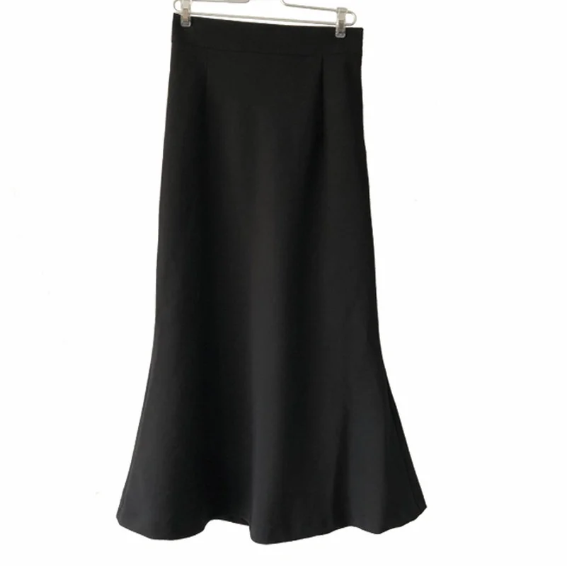 Женская длинная юбка с эластичной талией длиной до щиколотки ассиметричная в