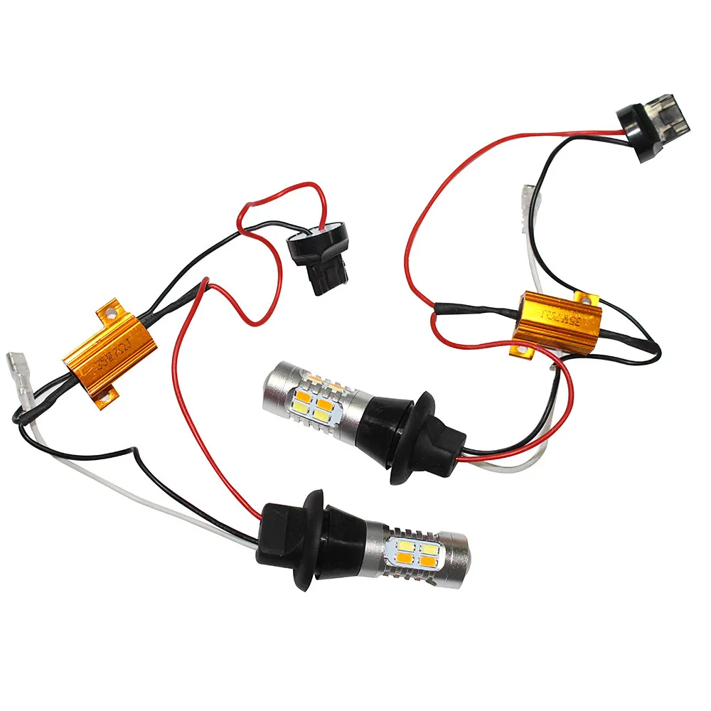 Новый стиль 2 шт. T20 7440 10 Вт 42SMD поворотники дневные ходовые огни светодиодная