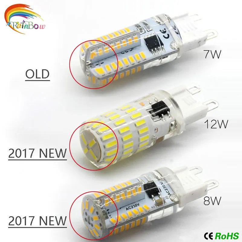 Новые мини Bombillas Светодиодные G4 G9 лампочки SMD3014 2835 4014 3 Вт 7 9 12 светодиодные лампы 220
