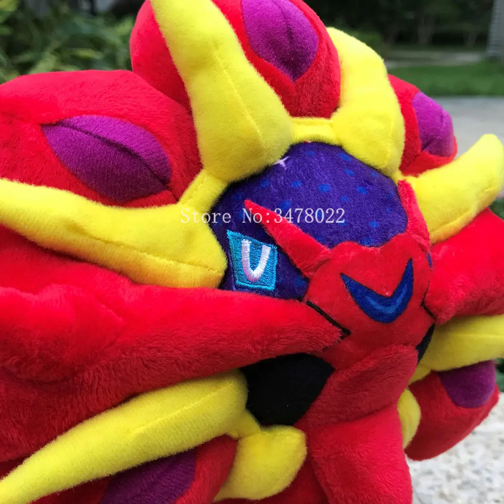 Новинка аниме блестящая мягкая плюшевая красная игрушка Solgaleo коллекция крутая