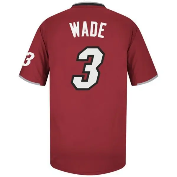 Фото wholesale miami #3 Dwyane WADE red 2013 christmas day Men's basketball Jersey short embroidery logo | Спорт и - купить