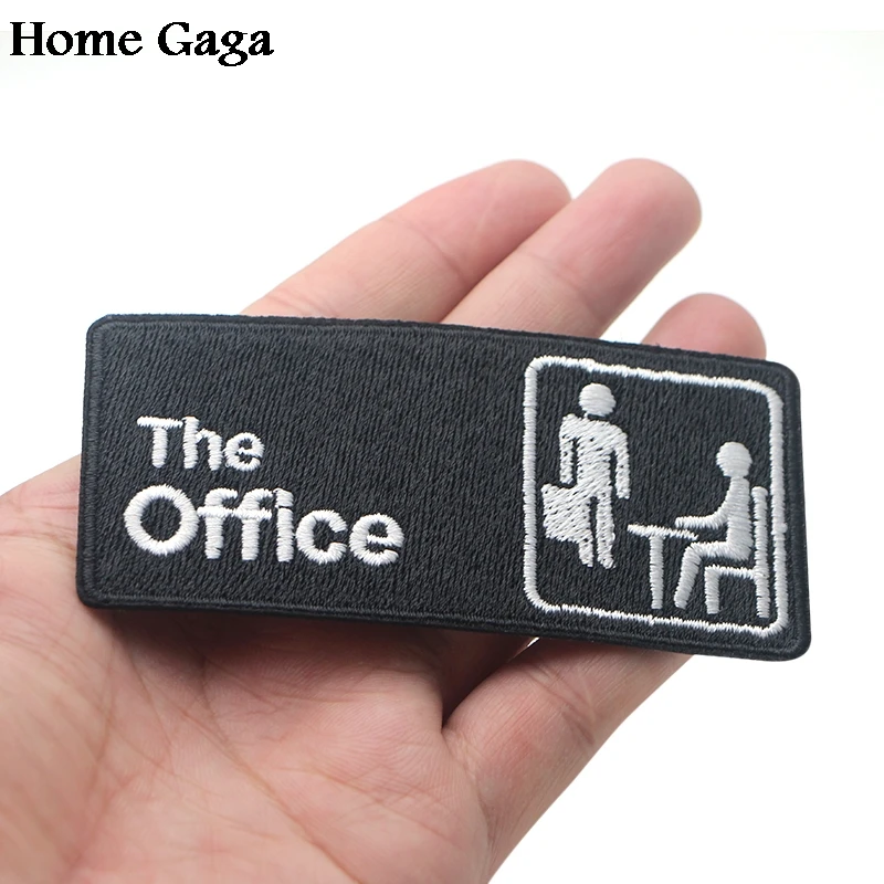 Homegaga офис, ТВ-шоу, нашивки с буквами, сделай сам, вышитые значки, утюг на шитье, для одежды, аппликация, аксессуары, наклейка D1724