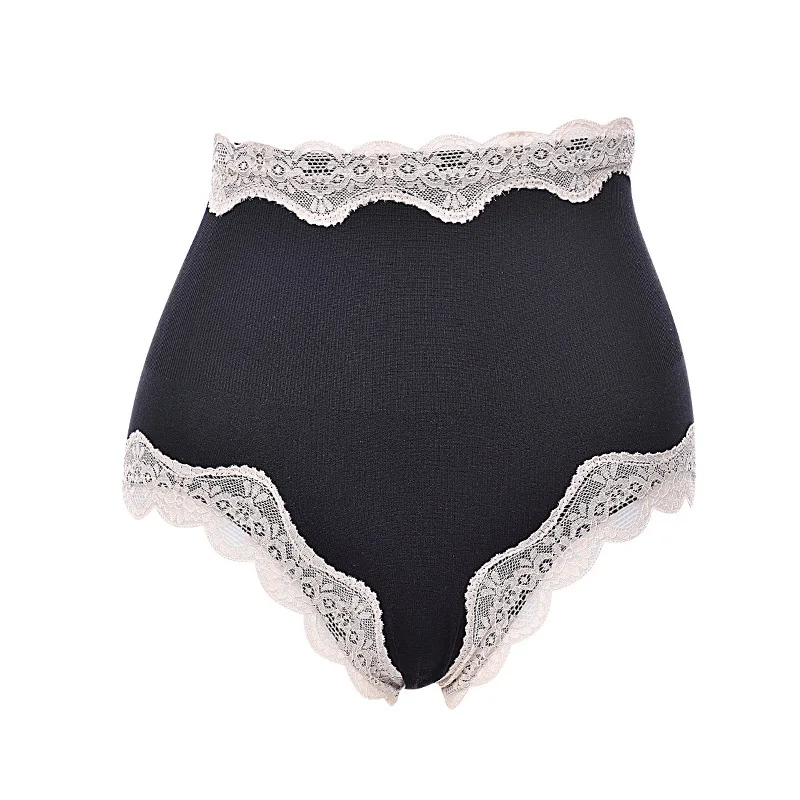 1Pcs Women Retro High Waist Underwear Lace Plus Size Body Shaper Briefs Panties Sexy Female Large Seamless Breathable |