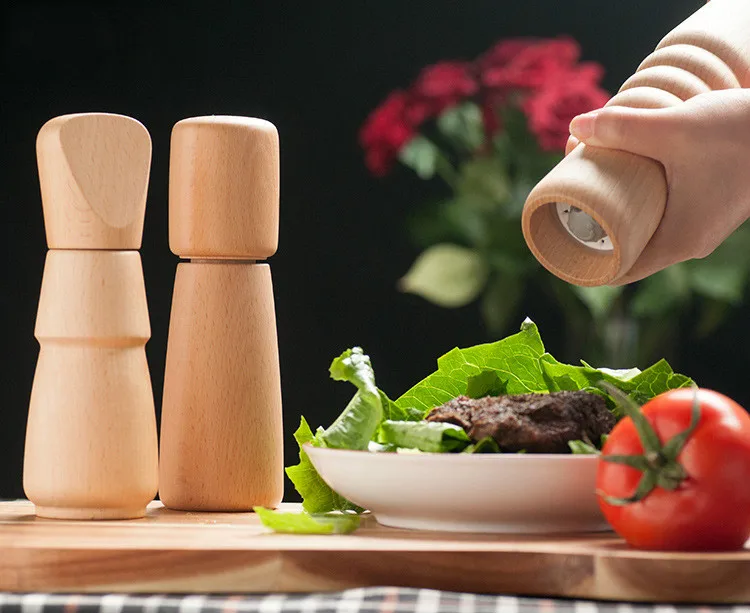 Деревянный Измельчитель перца мельница ручной буковая для специй 5 видов стилей