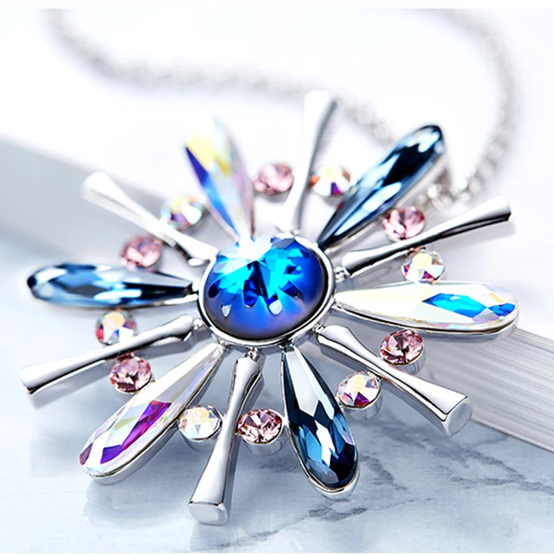 Cdyle украшенное Кристаллами Ожерелье из свитера женский свитер с цепочкой и