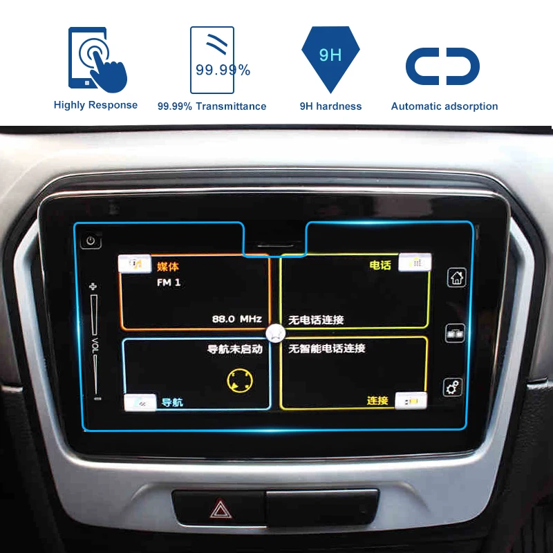 Закаленное стекло для Suzuki Vitara 4th 2015 2016 2017 2018 Автомобильная GPS навигация защитное