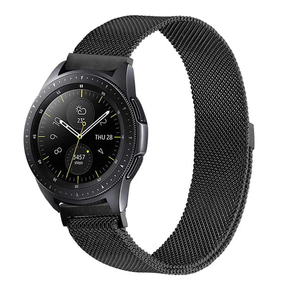 Миланская петля и ремешок из нержавеющей стали 20 мм для samsung Galaxy Watch 42 мм Active gear Sport S2 классический магнитный ремешок